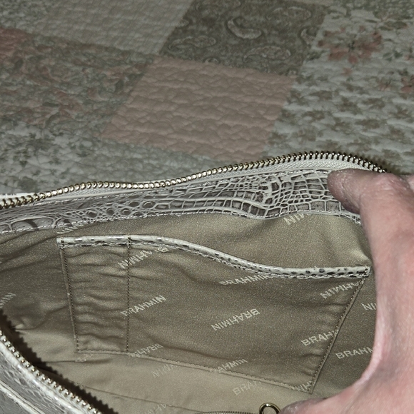 Brahmin Shayna Crossbody Bag And Ady Wallet Set In Oyster Mini Melbourne - Picture 11 of 16
